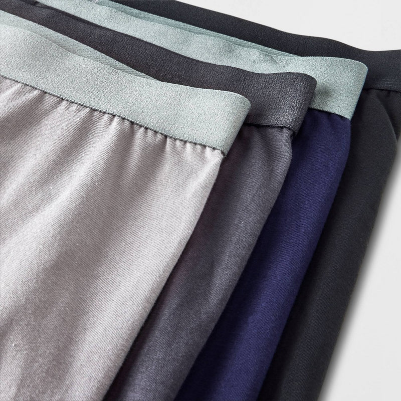 Men's Support Pouch Boxer Briefs 4pk - Goodfellow & Co Black/Blue/Gray S