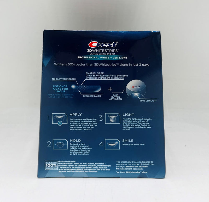 Crest 3D Whitestrips with LED Accelerator Light At-home Teeth Whitening Kit
