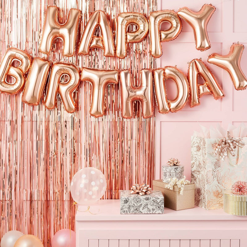 "Happy Birthday" Balloon Rose Gold - Spritz