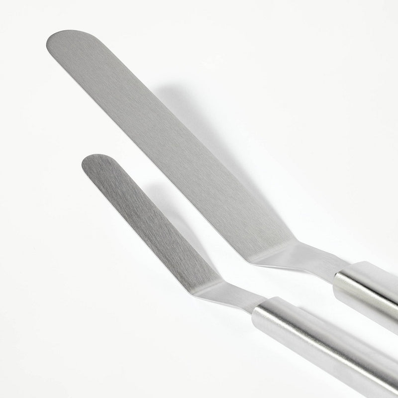 2pk Stainless Steel Icing Spatula Set Silver - Figmint