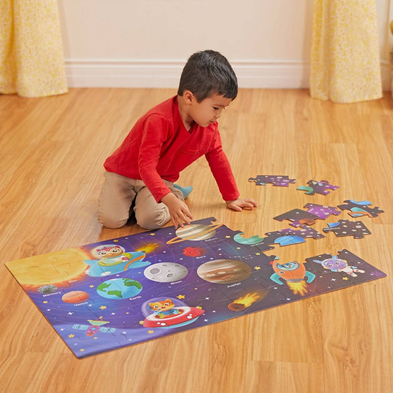 B. toys - Floor Puzzles Gigantic Jigsaw - Solar System, Ocean, Dinosaur - 3pk - 144pc