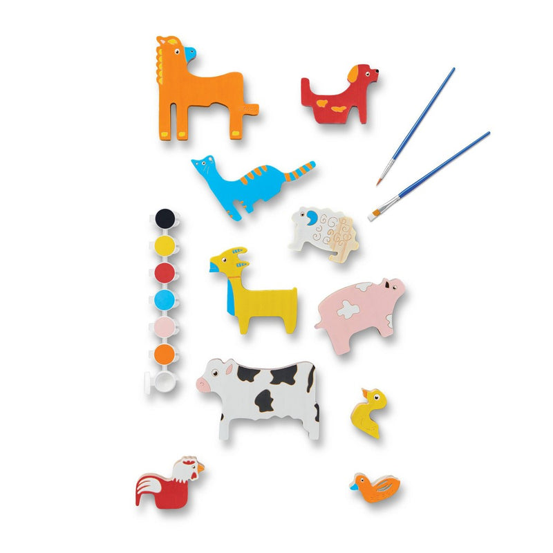 Paint-Your-Own Wood Animals Kit - Mondo Llama