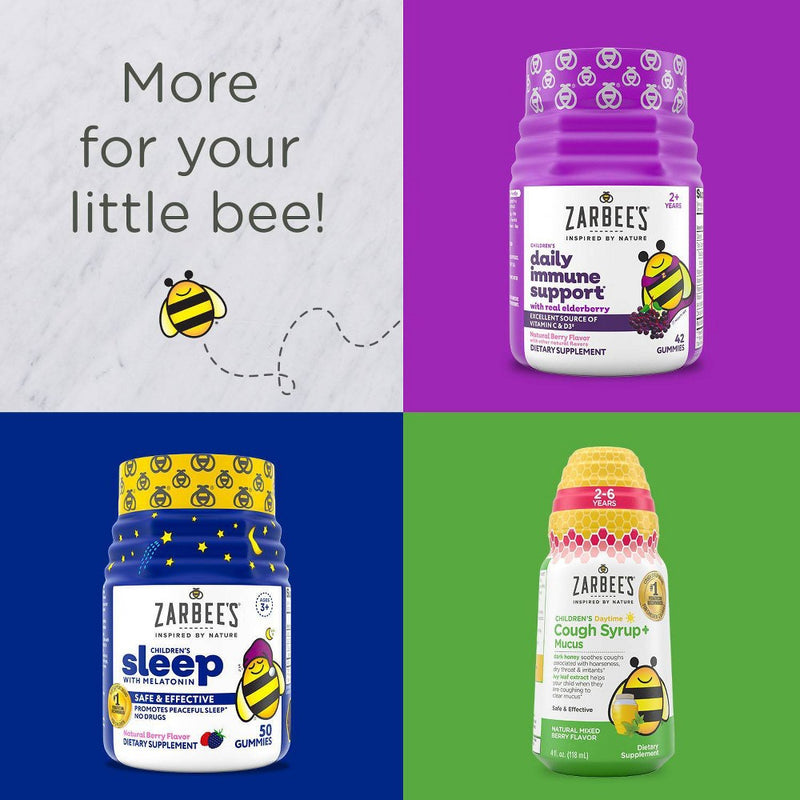 Zarbee's Kid's Complete Multivitamin + Immune Support Gummies, 13 Essential Vitamins - Berry -70ct