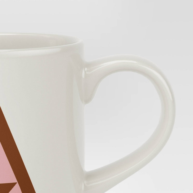 16oz Stoneware Monogram A Mug Light Pink - Opalhouse (LOCAL PICKUP ONLY)