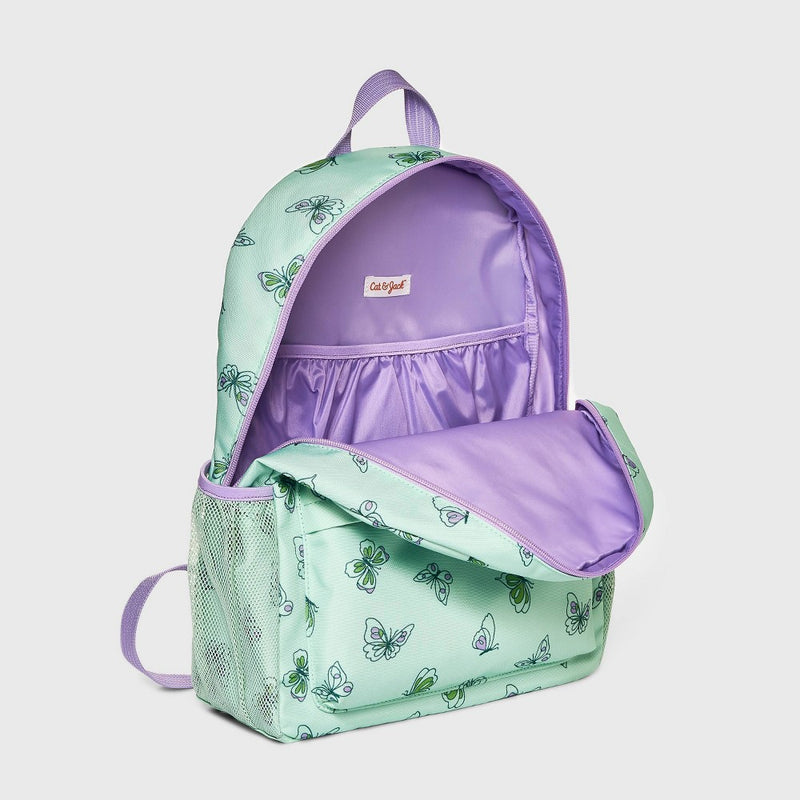 Kids' 16" Butterfly Printed Backpack - Cat & Jack Mint Green