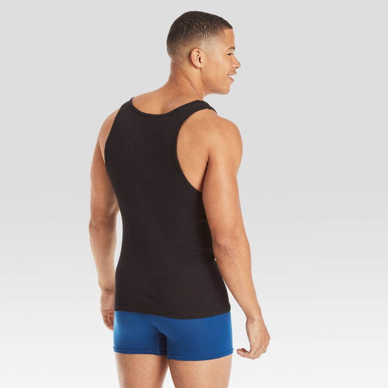 Hanes Premium Men's Tank Top Undershirt 5pk - Black/Gray M