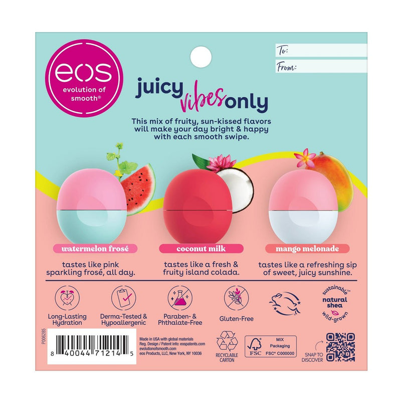 eos Lip Balm Sphere Variety Pack - Juicy Vibes - 3pk