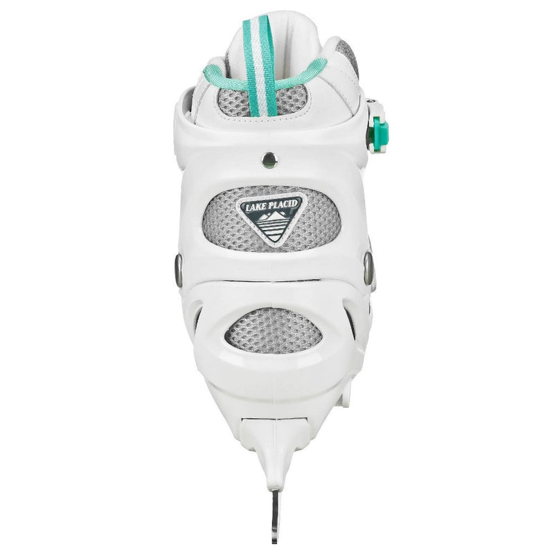 Lake Placid SUMMIT Adjustable Ice Skate White/Mint - S (10J-13)