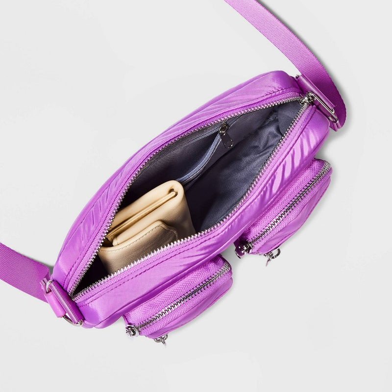 Crossbody Bag with Pockets - Wild Fable Purple