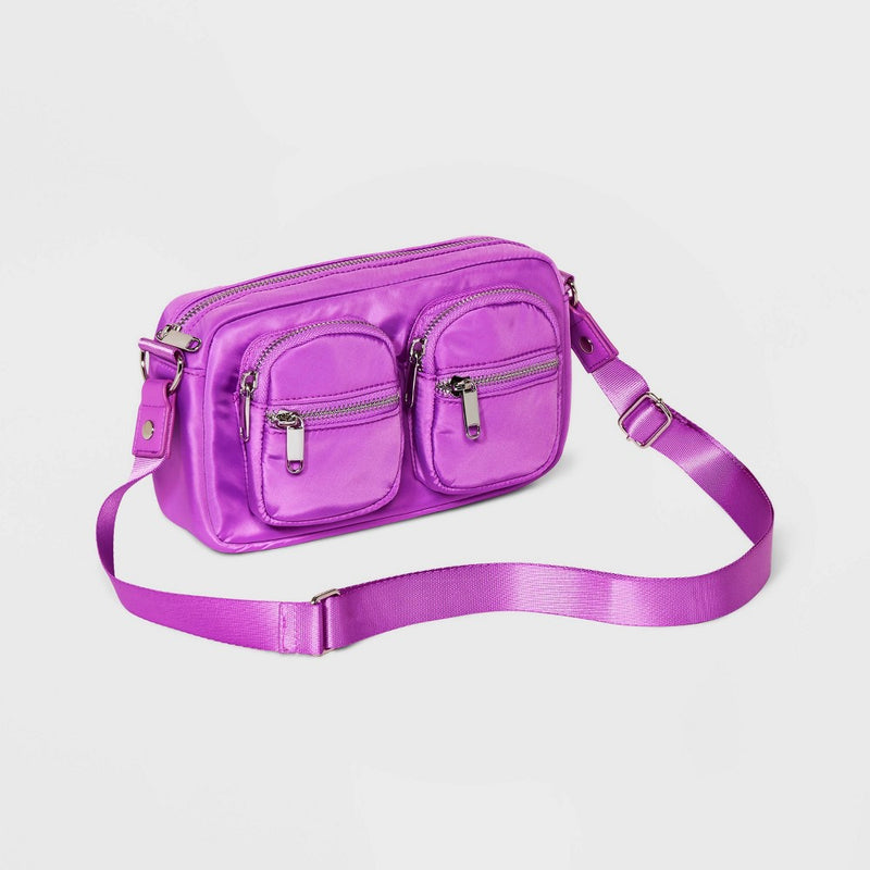 Crossbody Bag with Pockets - Wild Fable Purple