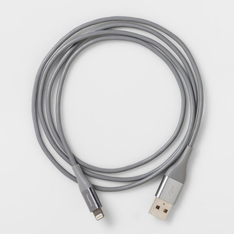 4' Lightning to USB-A Round Cable - heyday Gray/Silver