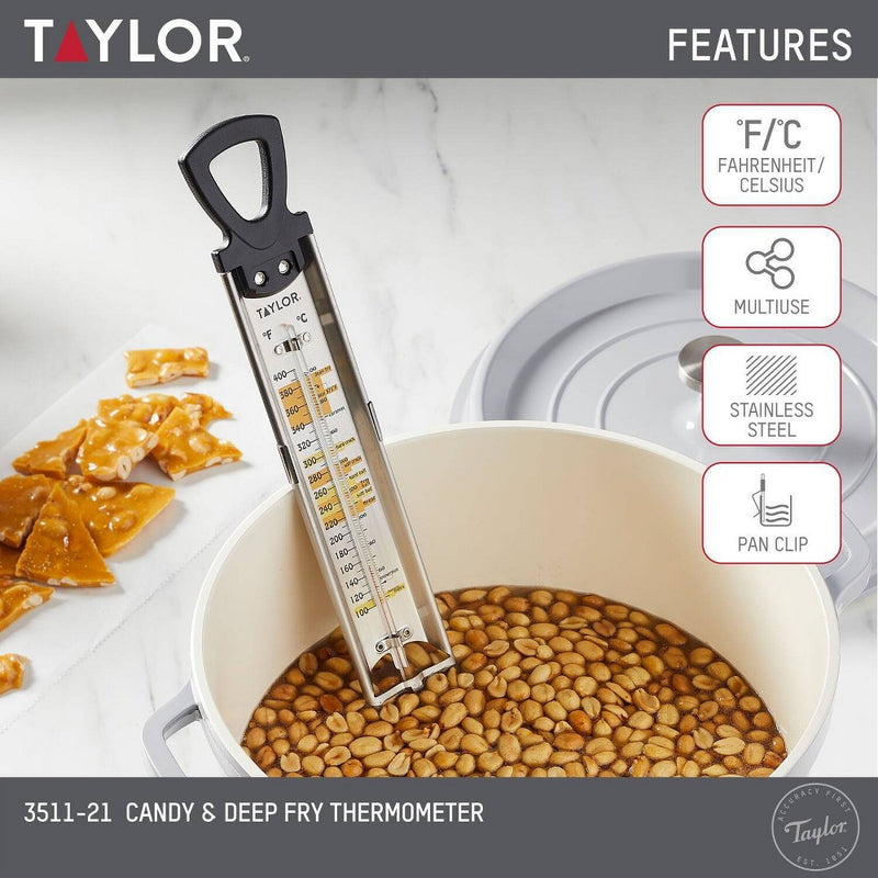 Taylor Candy Deep Fry Analog Kitchen Cooking Thermometer