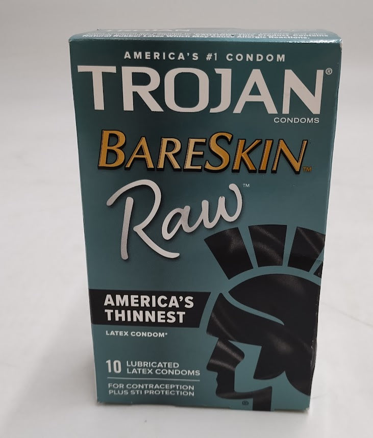 Trojan Bareskin Raw Condoms - 10ct EXP 01/2027