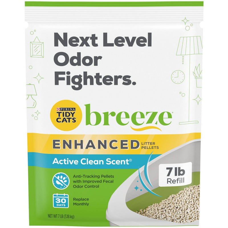 Tidy Cats Breeze Enhanced Active Clean Pellets Cat Litter - 7lbs