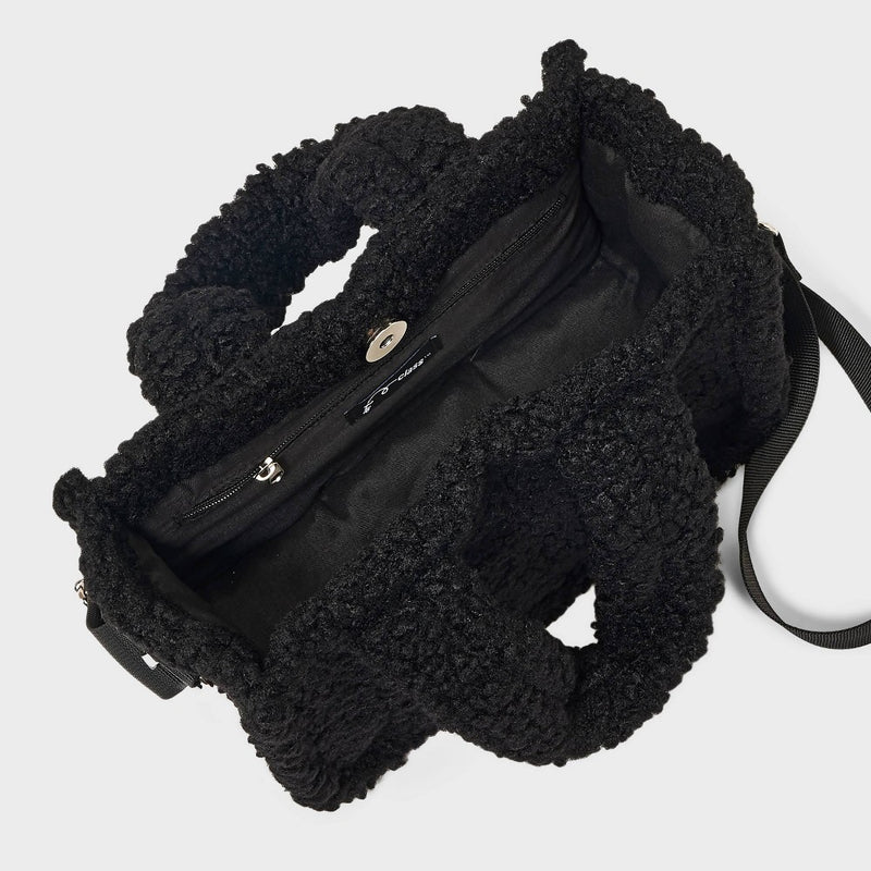Girls' Fleece Mini Crossbody Tote - art class Black