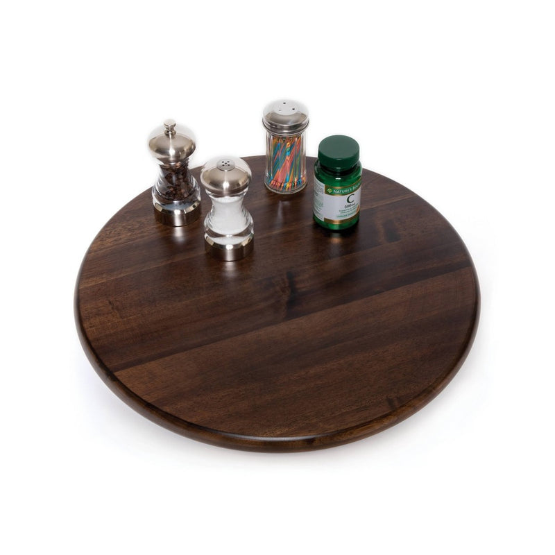 15" Acacia Walnut Finish Lazy Susan - Lipper International