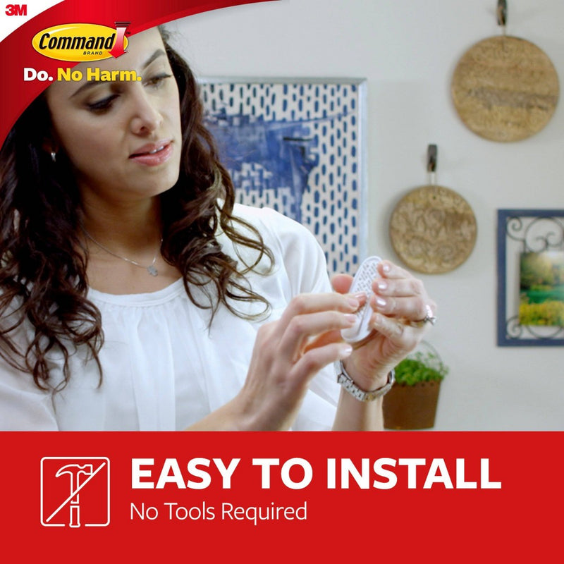 Command Large Sized Wire Decorative Hook White
