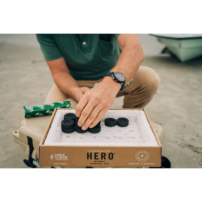 Fire & Flavor Hero 8pk Charcoal Refill