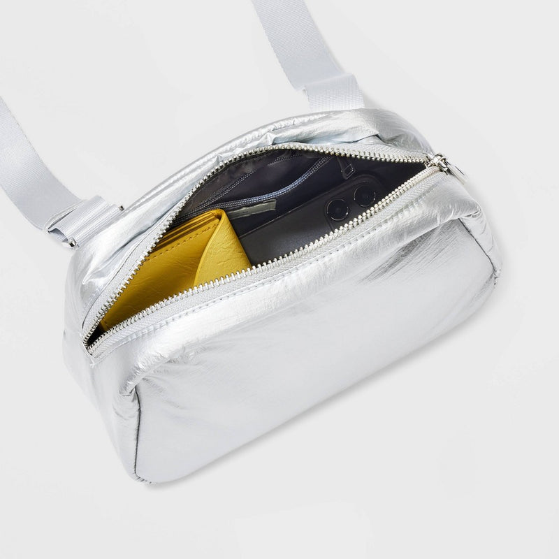 Dome Camera Crossbody Bag - A New Day Silver