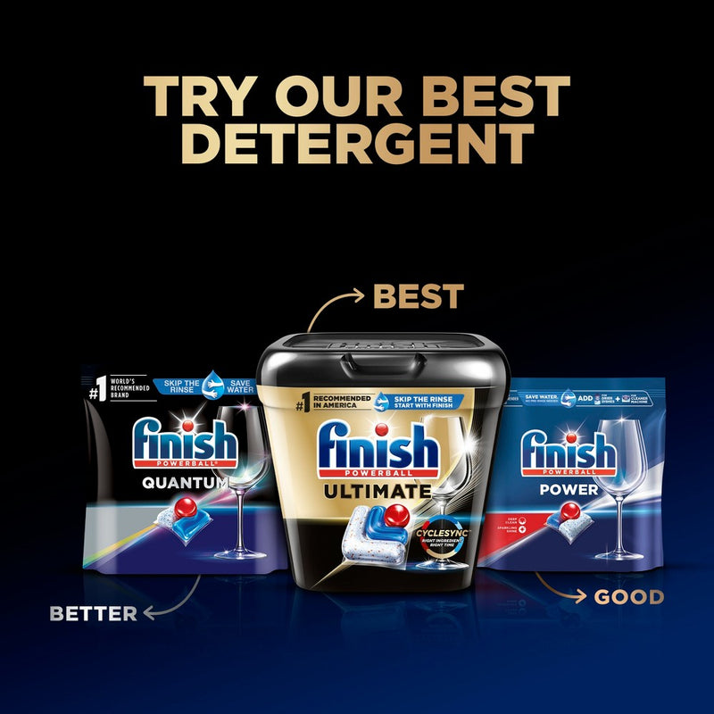 Finish Ultimate Dishwasher Detergent Tabs with CycleSync Technology - 11ct
