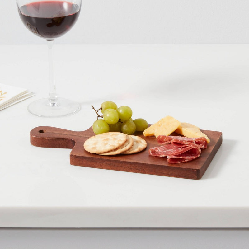 10" x 5" Wooden Single Serve Mini Cheese Board - Threshold (LOCAL PICKUP ONLY)