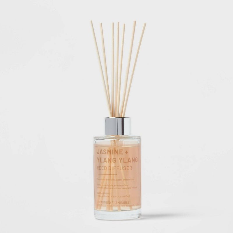 100ml Glass Reed Diffuser Jasmine & Ylang Ylang - Threshold