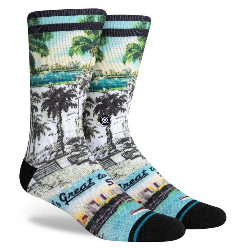 STANCE x WADE Striped Greetings Crew Socks