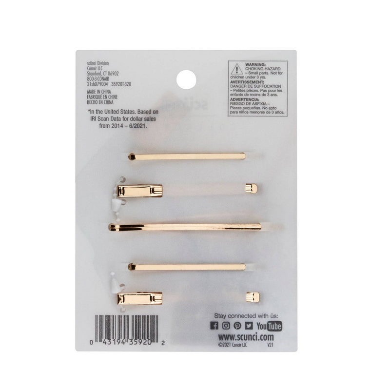 scunci Collection Rhinestones Bobby Pins - 5pk
