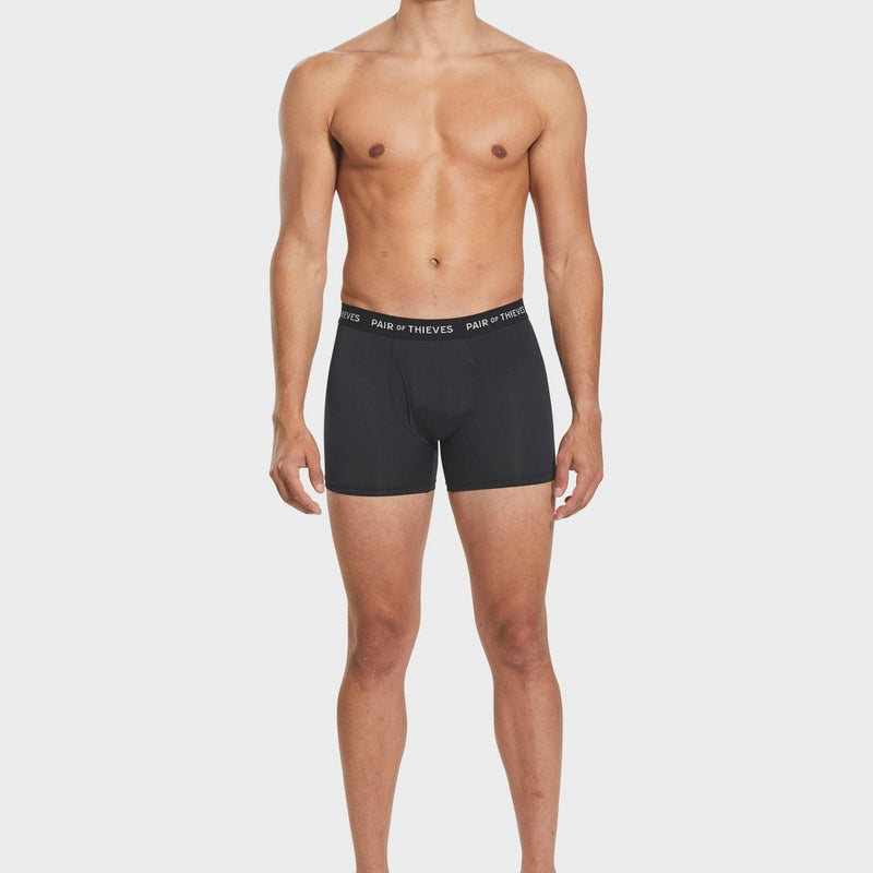 Pair of Thieves Men's Super Fit Paint Splatter Boxer Briefs 2pk - Black/Blue S