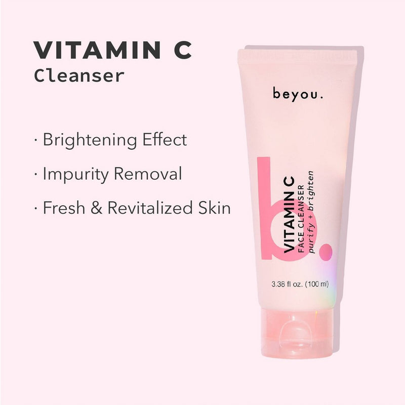 Beyou. Vitamin C Face Cleanser + Hydrate, Purify and Brighten + Sensitive Skin Friendly - 3.38 fl oz