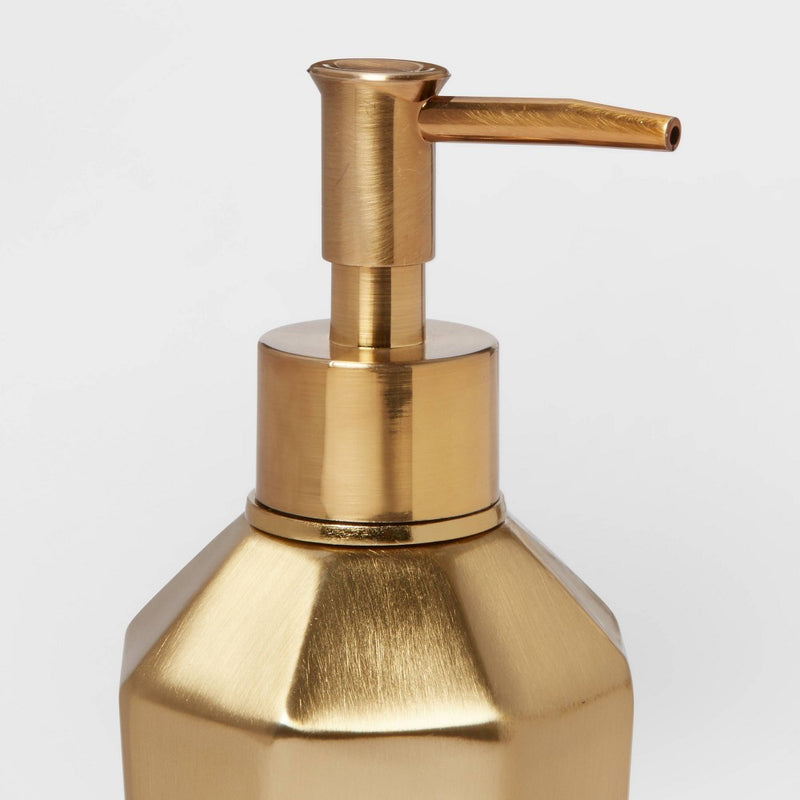 Solid Soap Pump Faceted Gold - Threshold