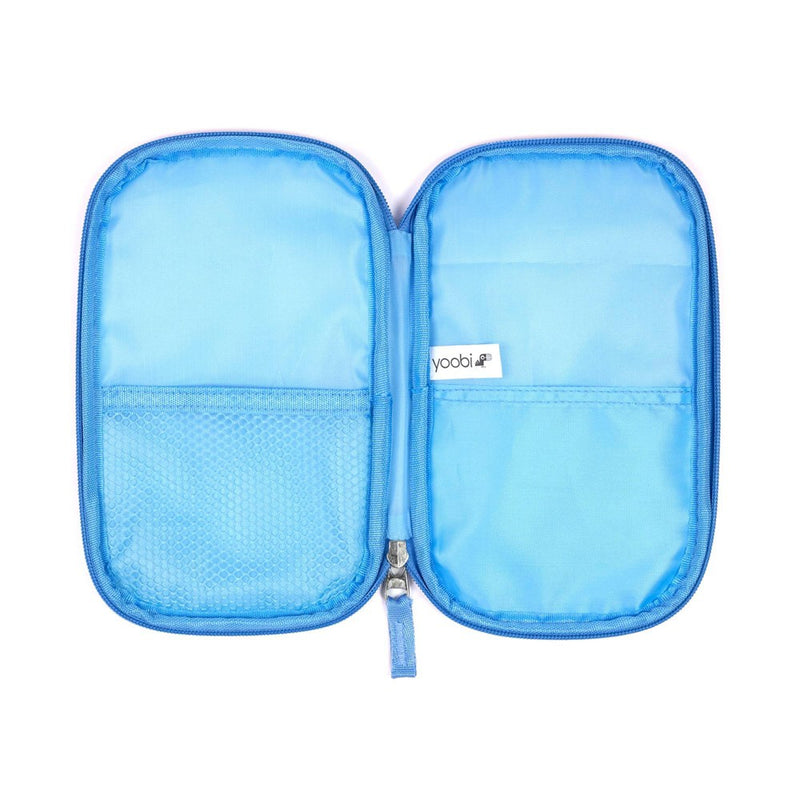 Single Zip Pencil Organizer Powder Blue Tie Dye - Yoobi
