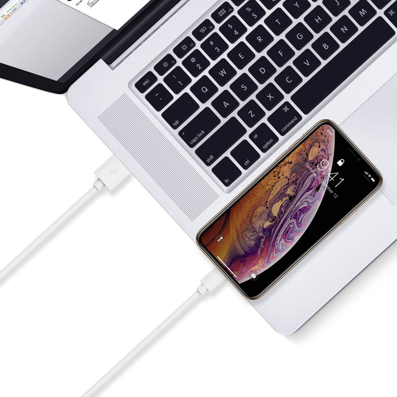 Just Wireless 6' TPU Lightning to USB-A Cable - White