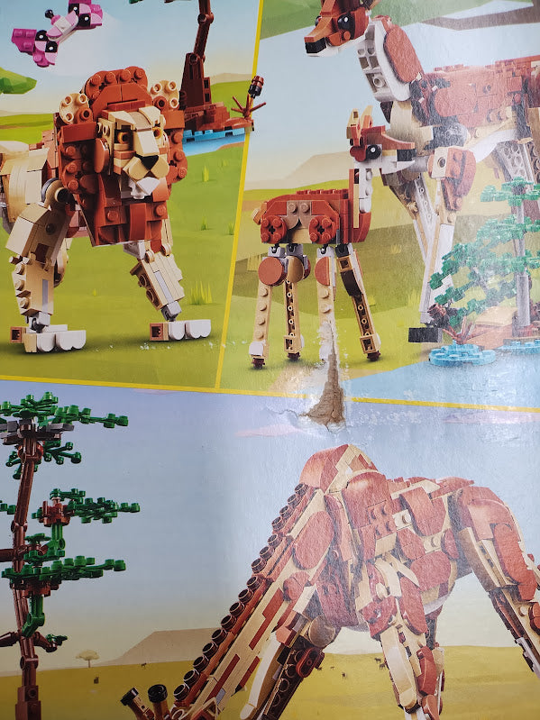 LEGO Creator 3 in 1 Wild Safari, Giraffe, Gazelles or Lion Toy 31150 SEE DETAILS