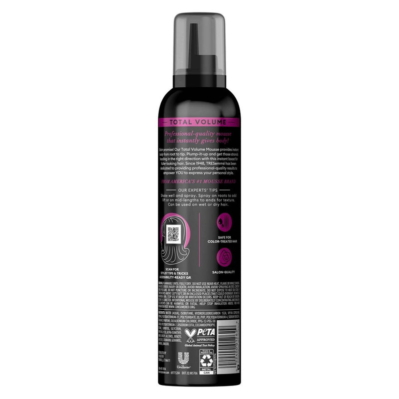 Tresemme Plumping Hair Mousse Total Volume Hair Treatment - 10.5oz
