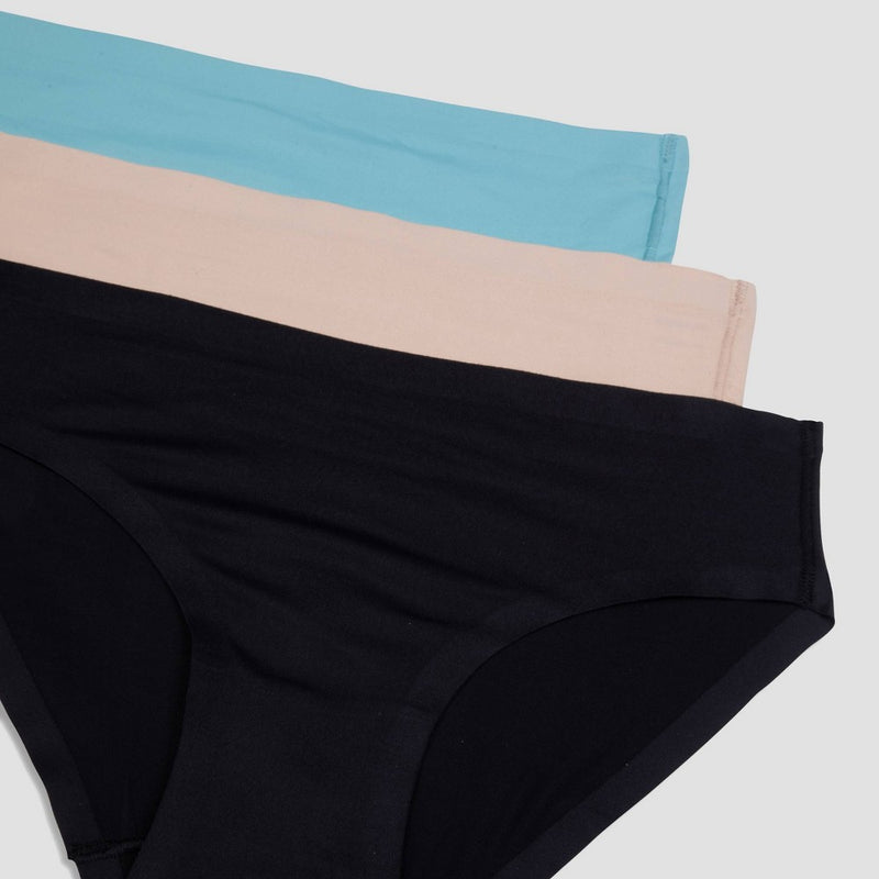 Maidenform Girls' 3pk Bonded Hipster Underwear - Teal Blue L
