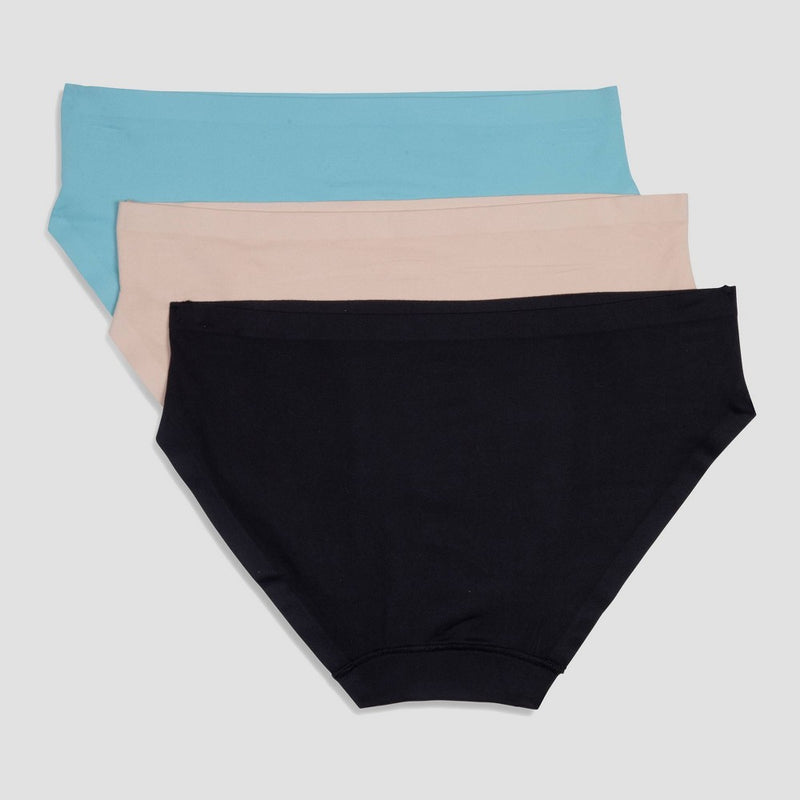 Maidenform Girls' 3pk Bonded Hipster Underwear - Teal Blue M