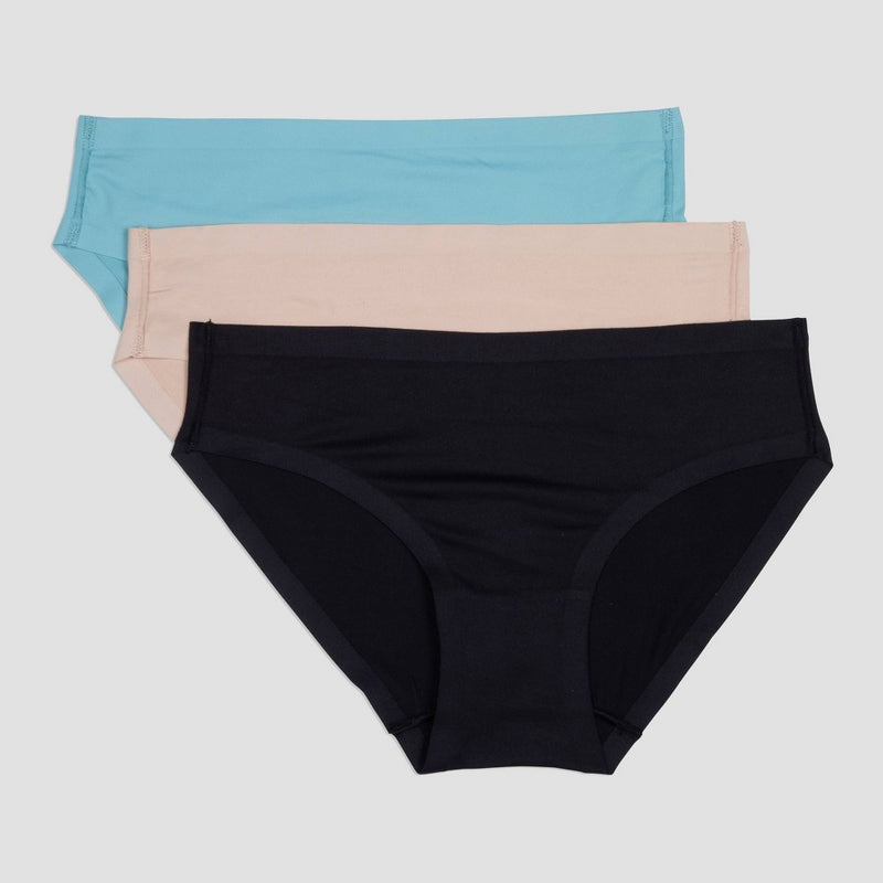 Maidenform Girls' 3pk Bonded Hipster Underwear - Teal Blue M