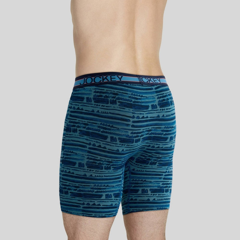 Jockey Generation Men's Ultra Soft No Chafe Pouch Boxer Briefs 3pk - Navy Blue/Aqua Blue/Coral Pink S