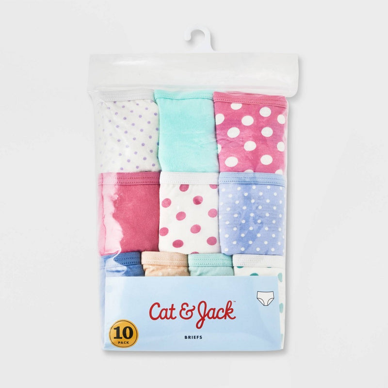 Girls' 10pk Cotton Briefs - Cat & Jack 8