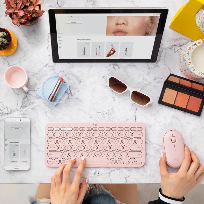 Pebble 350 Bluetooth Mouse - Light Pink