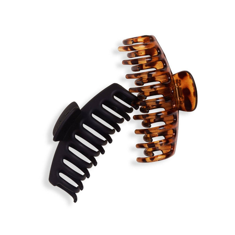 Gimme Beauty Thick Hair Claw Clips - Black/Tort - 2ct