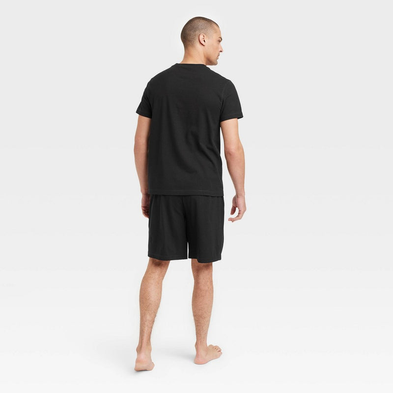 Men's Short Sleeve Pajama Set 2pc - Goodfellow & Co Black L