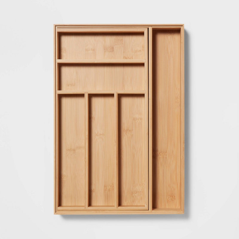 Bamboo 7 Compartment Drawer Organizer Brown - Brightroom