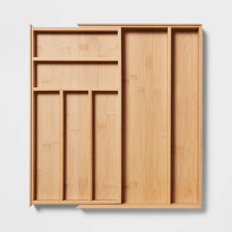 Bamboo 7 Compartment Drawer Organizer Brown - Brightroom