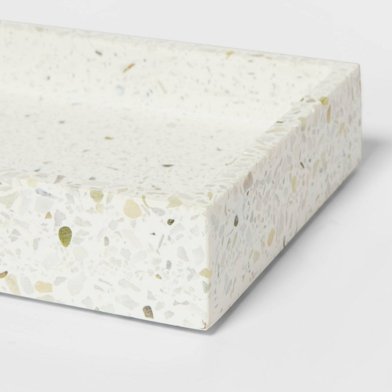 Terrazzo Bath Tray White - Threshold