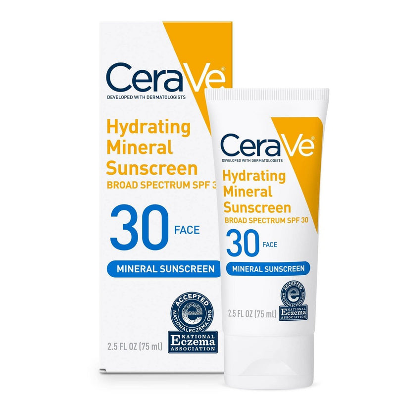 CeraVe Hydrating Mineral Face Sunscreen Lotion - SPF 30 - 2.5oz