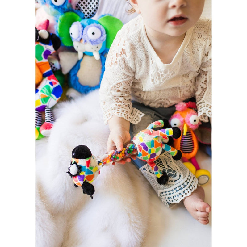 Inklings Jaffy the Fringed Footed Giraffe Baby Rattle and Shaker Plush Toy