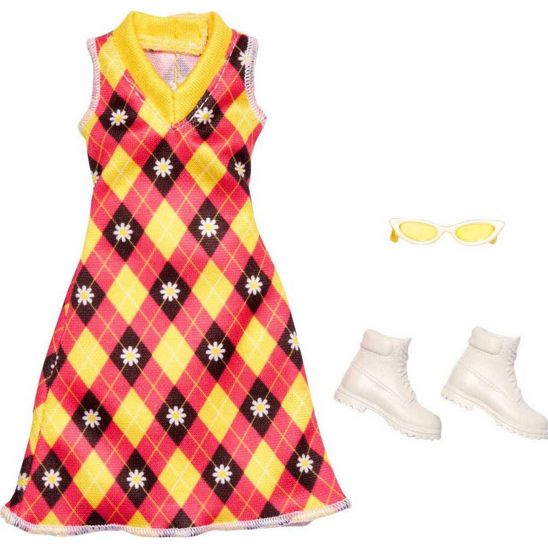 Barbie Complete Looks Clothes Argyle Dress & Accessories Barbie Complete Looks Fashion Pack