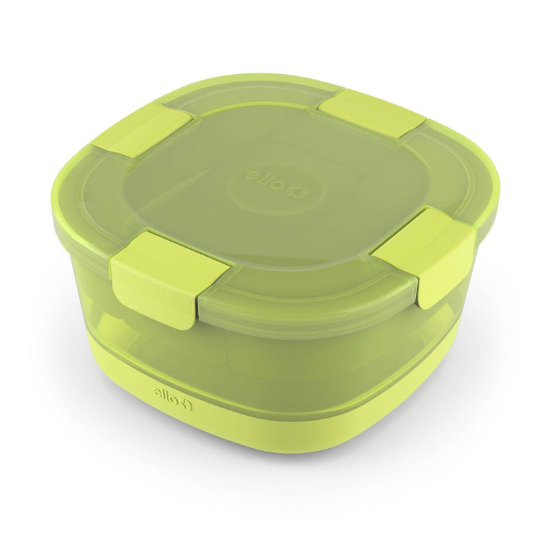 Ello Plastic Salad Bento Food Storage Container Set Neon